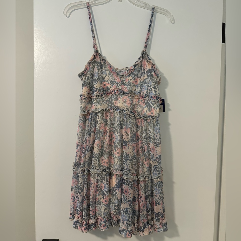 NWT Juniors Size Large Arizona Jean Co Floral Ruffle Sundress